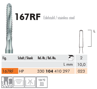 167 023 RF HP 104 Бор твердосплавный  Meisinger (1шт)